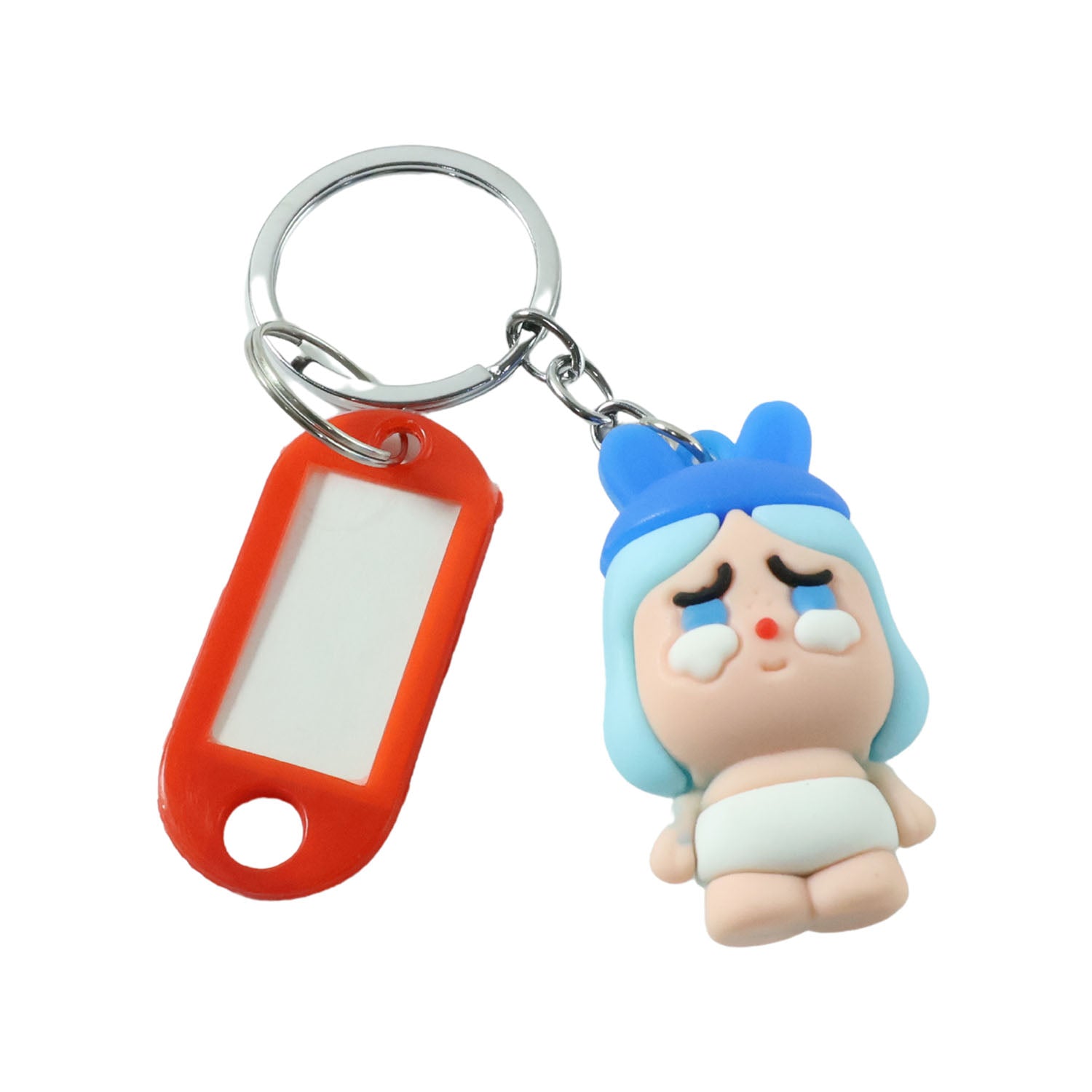 ALVENZA Cartoon Baby Character Keychain – Label Tag Holder for Easy ID