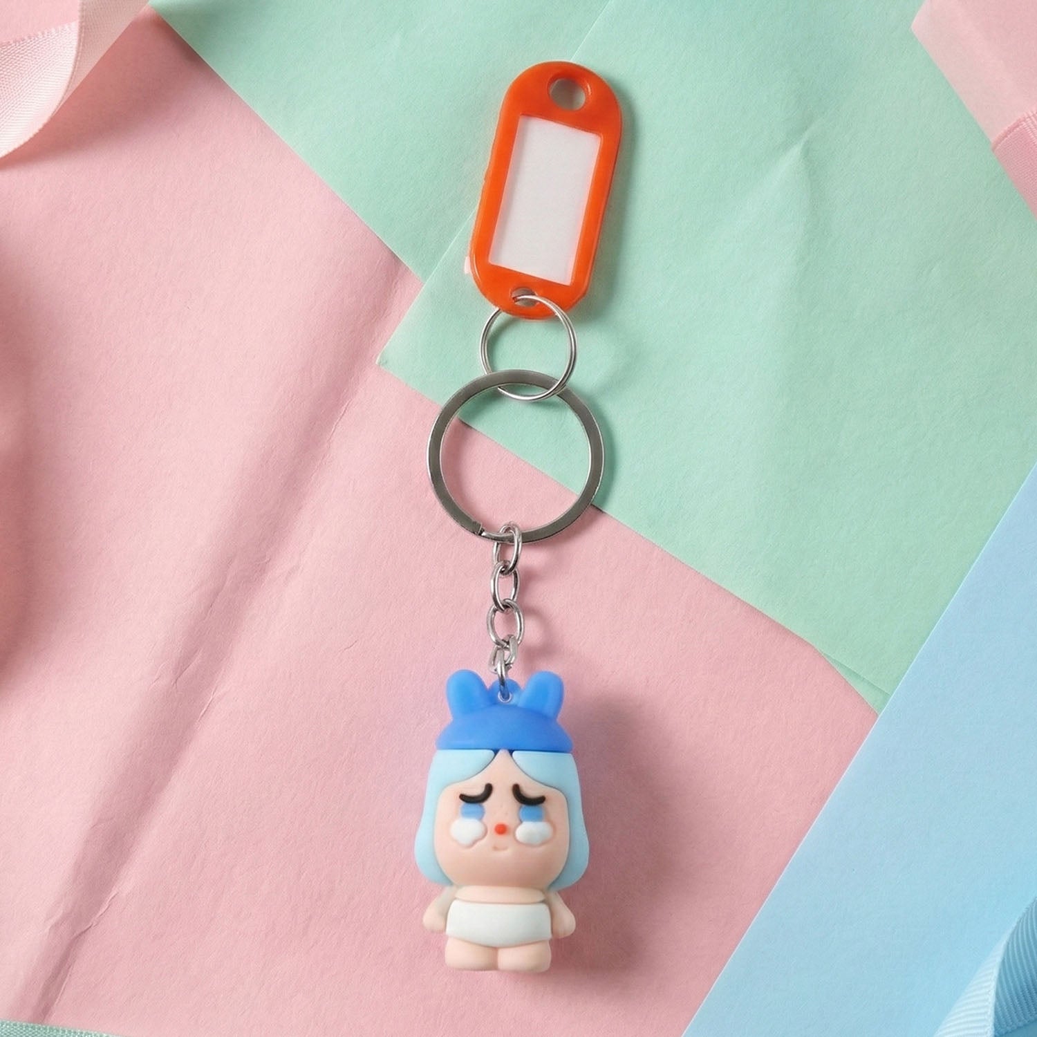 ALVENZA Cartoon Baby Character Keychain – Label Tag Holder for Easy ID
