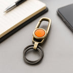 ALVENZA Metal Keychain Carabiner Clip – Durable Key Holder with Dual Rings