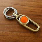 ALVENZA Metal Keychain Carabiner Clip – Durable Key Holder with Dual Rings