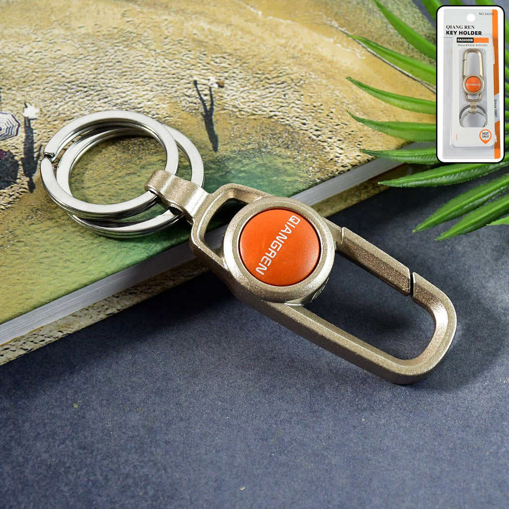ALVENZA Metal Keychain Carabiner Clip – Durable Key Holder with Dual Rings