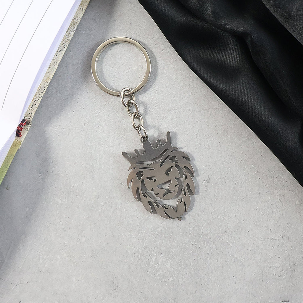 ALVENZA Lion Head Keychain – Stainless Steel Durable Crown Design
