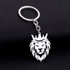 ALVENZA Lion Head Keychain – Stainless Steel Durable Crown Design
