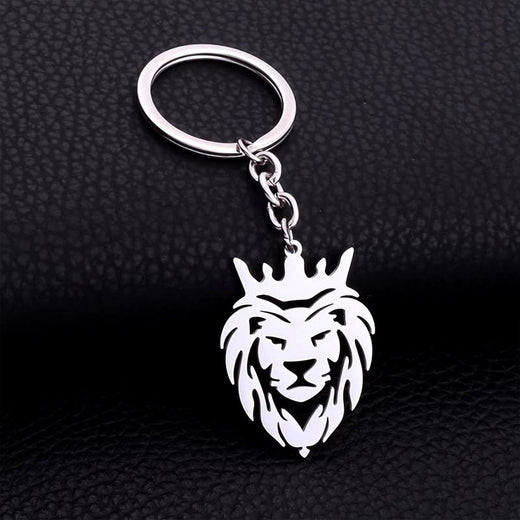 ALVENZA Lion Head Keychain – Stainless Steel Durable Crown Design