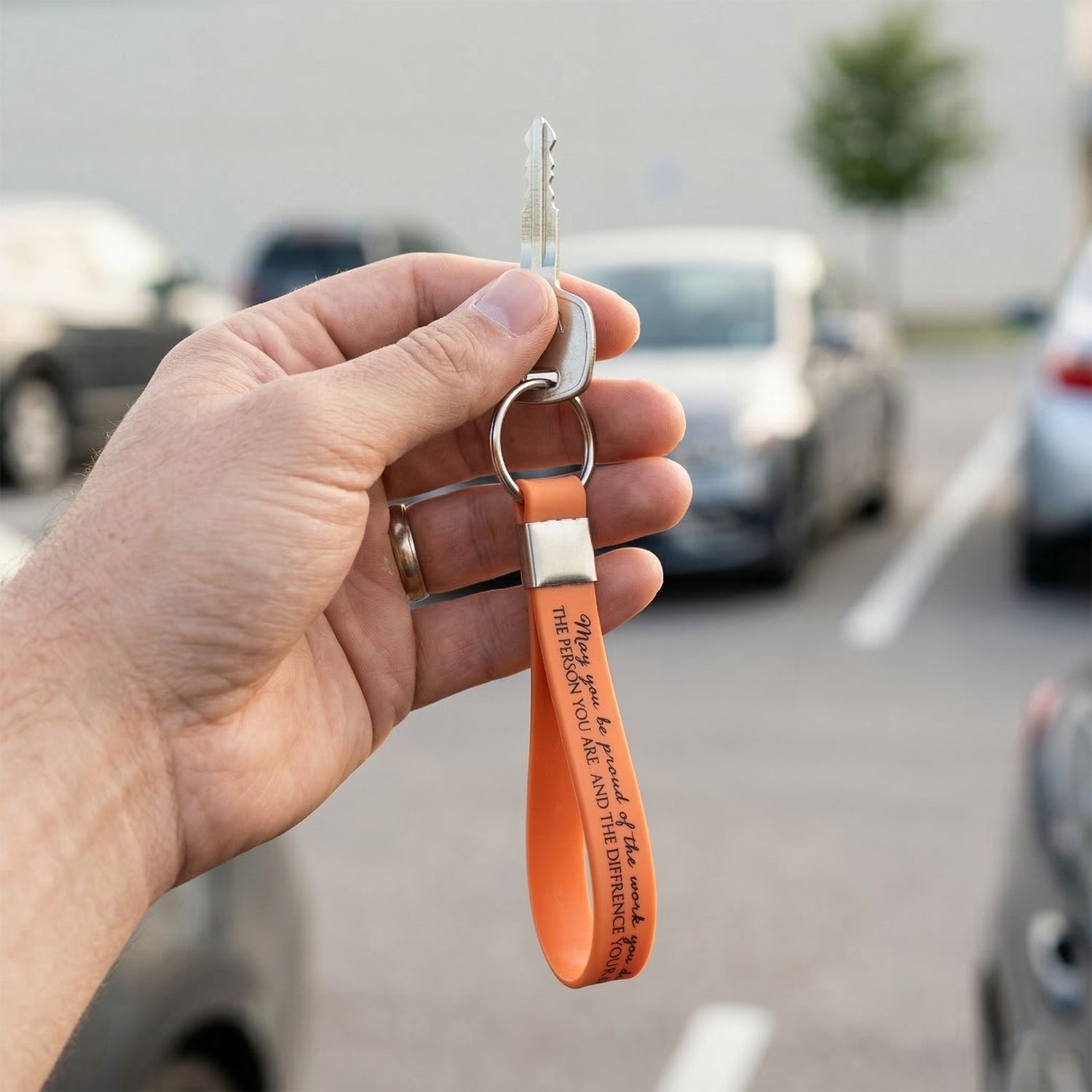 ALVENZA Silicone Wrist Strap Keychain – Durable & Lightweight for Daily Use