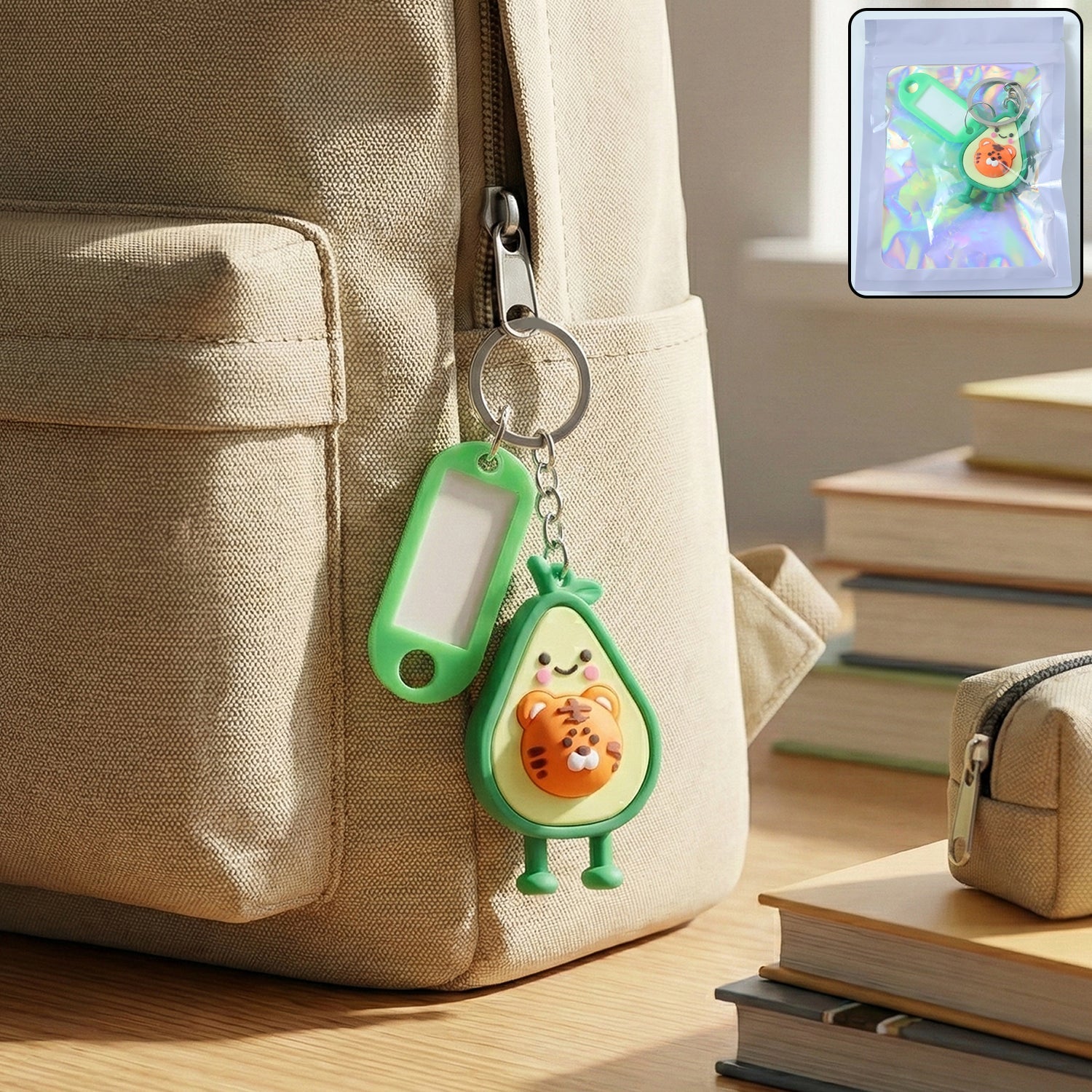 ALVENZA Cartoon Character Keychain – Decorative ID Tag Accessory
