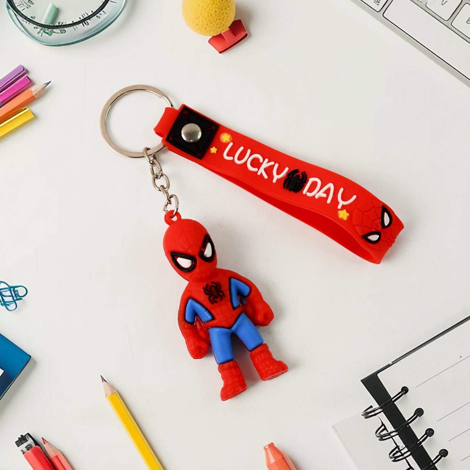 ALVENZA Cartoon Silicone Keychain – Cute 3D Character Bag Charm for Kids | Styleva