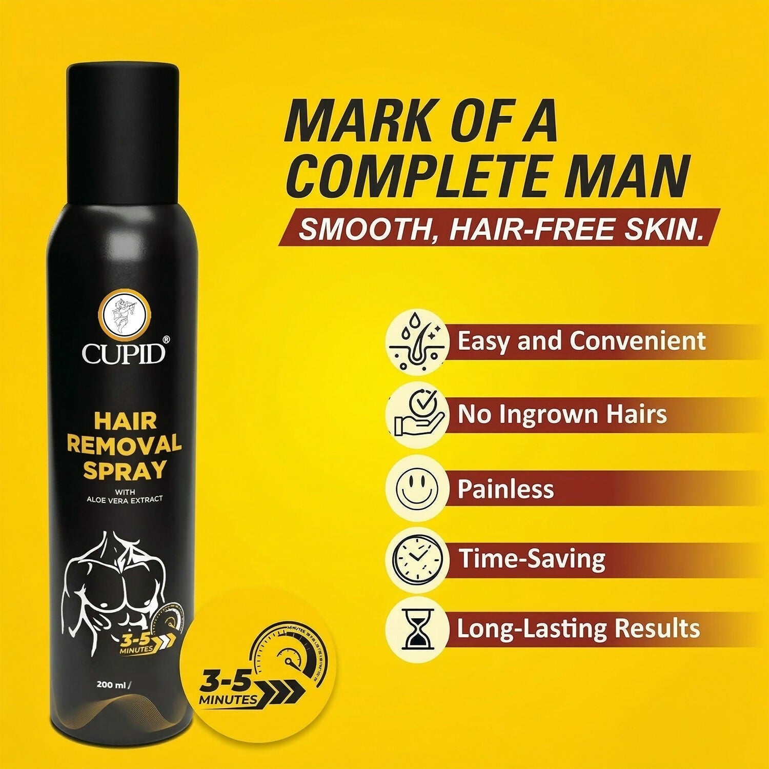 Hair Removal Spray – Fast & Painless Body Hair Removal with Aloe Vera