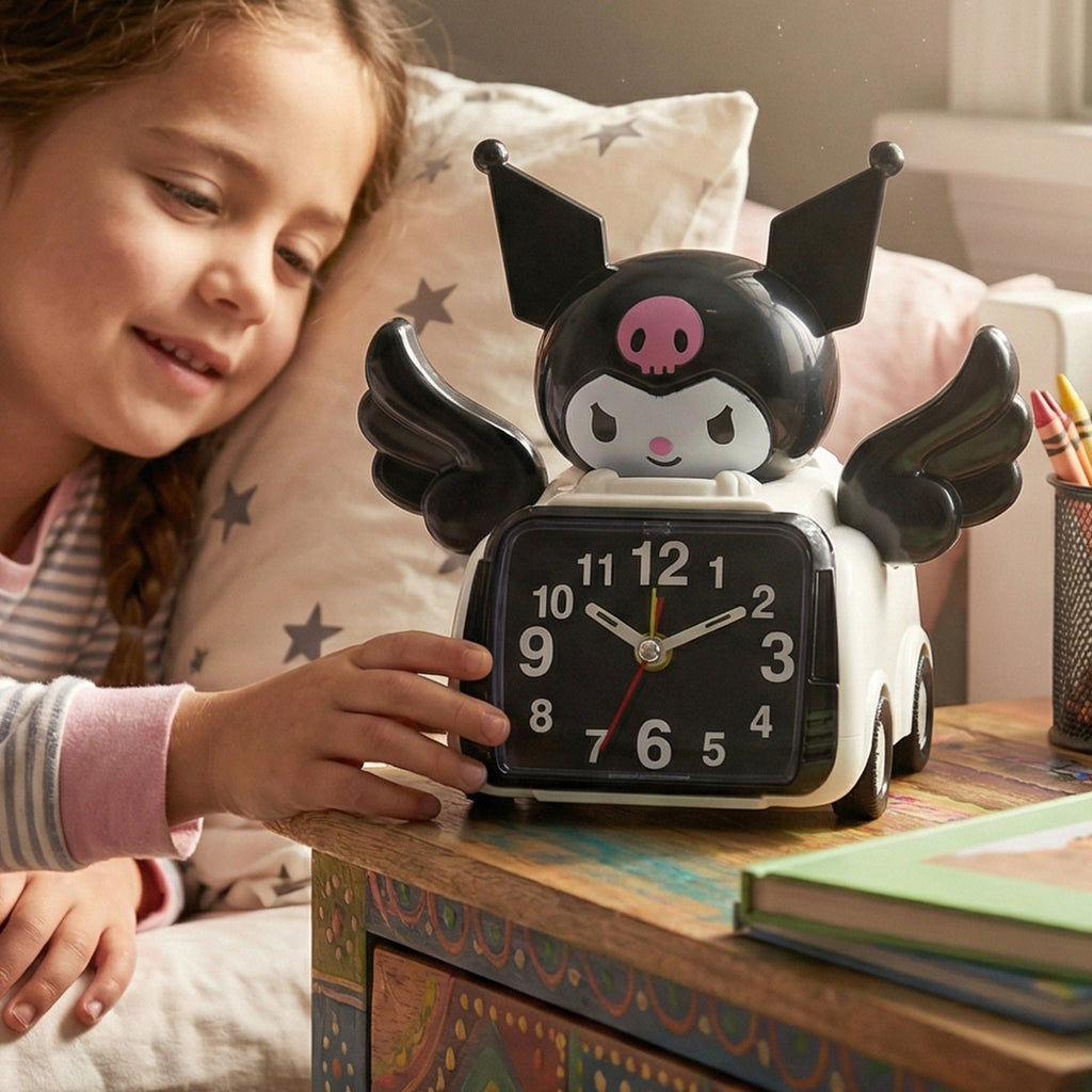ALVENZA Kids Cartoon Alarm Clock – Fun & Bright Bedside Accessory