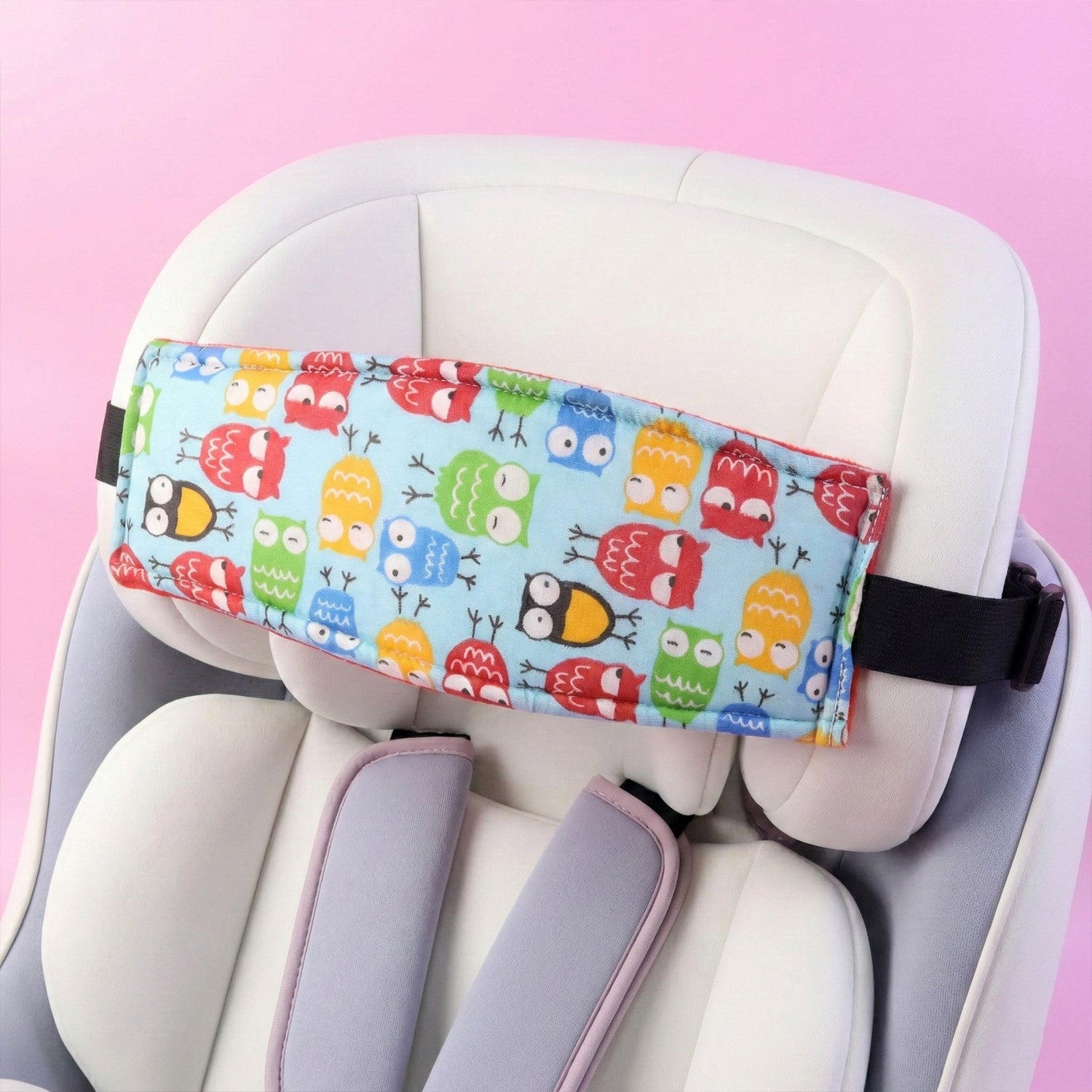 ALVENZA Baby Car Seat Head Support Strap – Adjustable Padded Comfort