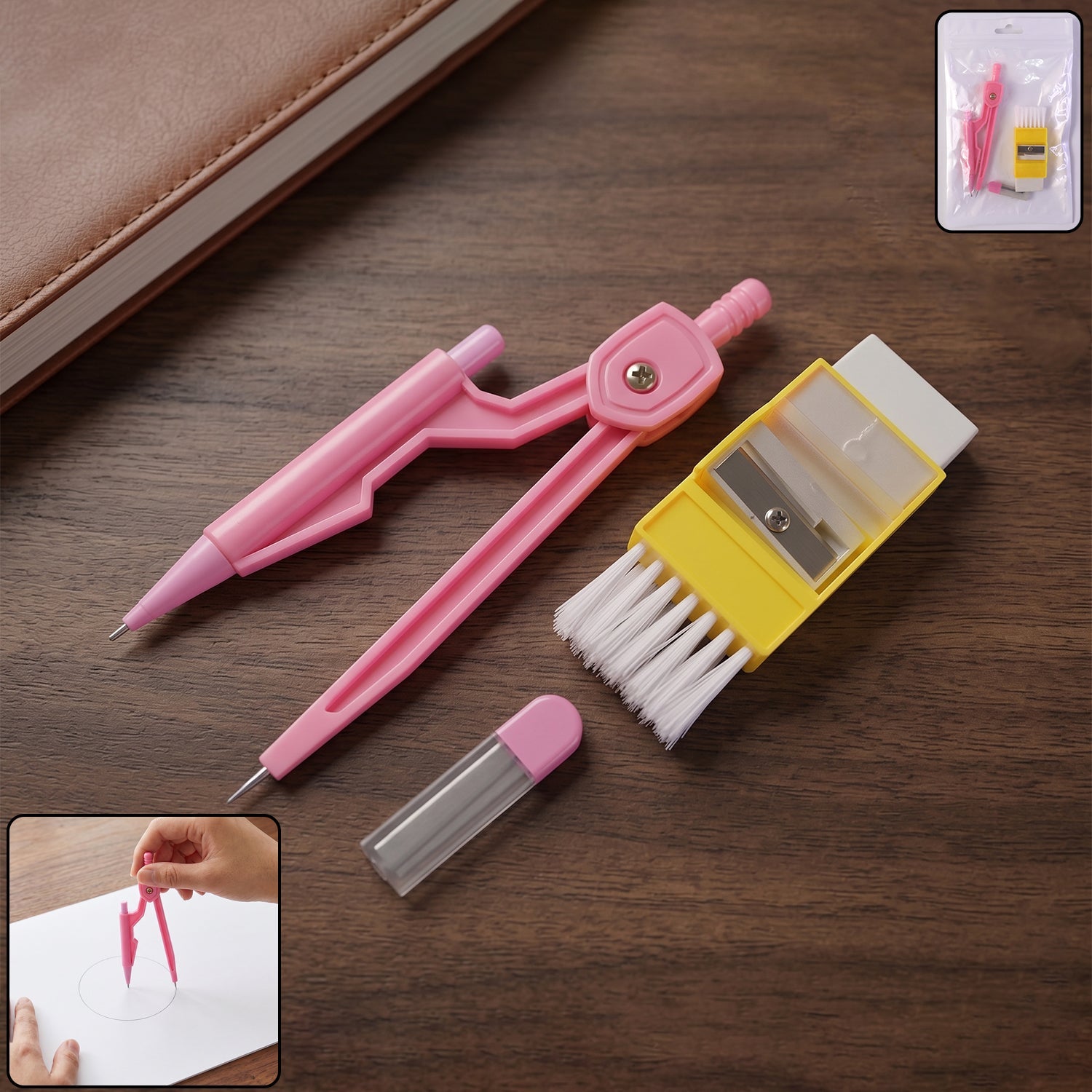 Kids Mini Stationery Set Complete Geometry Tools for School
