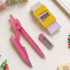 Kids Mini Stationery Set Complete Geometry Tools for School - Front View