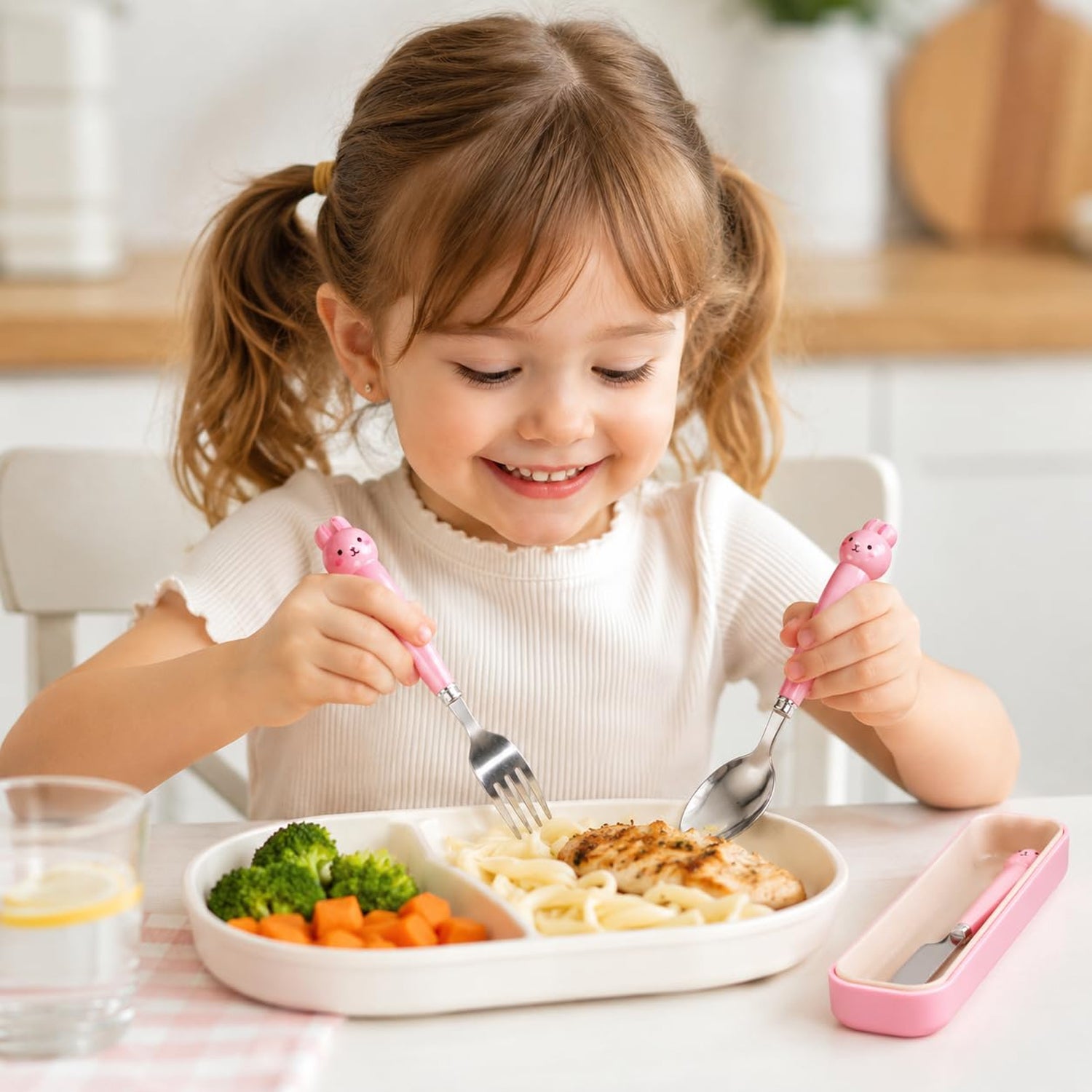 Kids Stainless Steel Cutlery Set Safe, Durable & Portable - Detail View 5