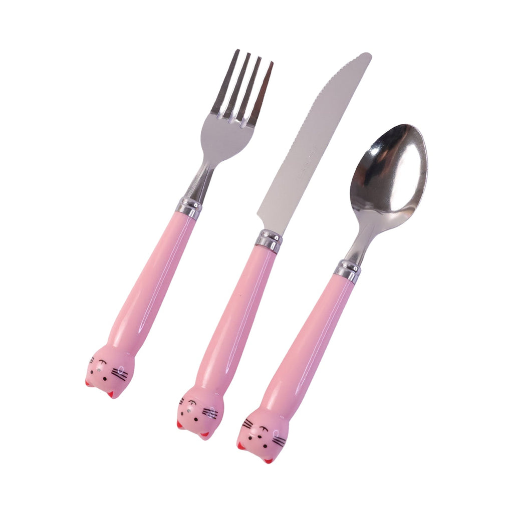 Kids Stainless Steel Cutlery Set Safe, Durable & Portable - Back View