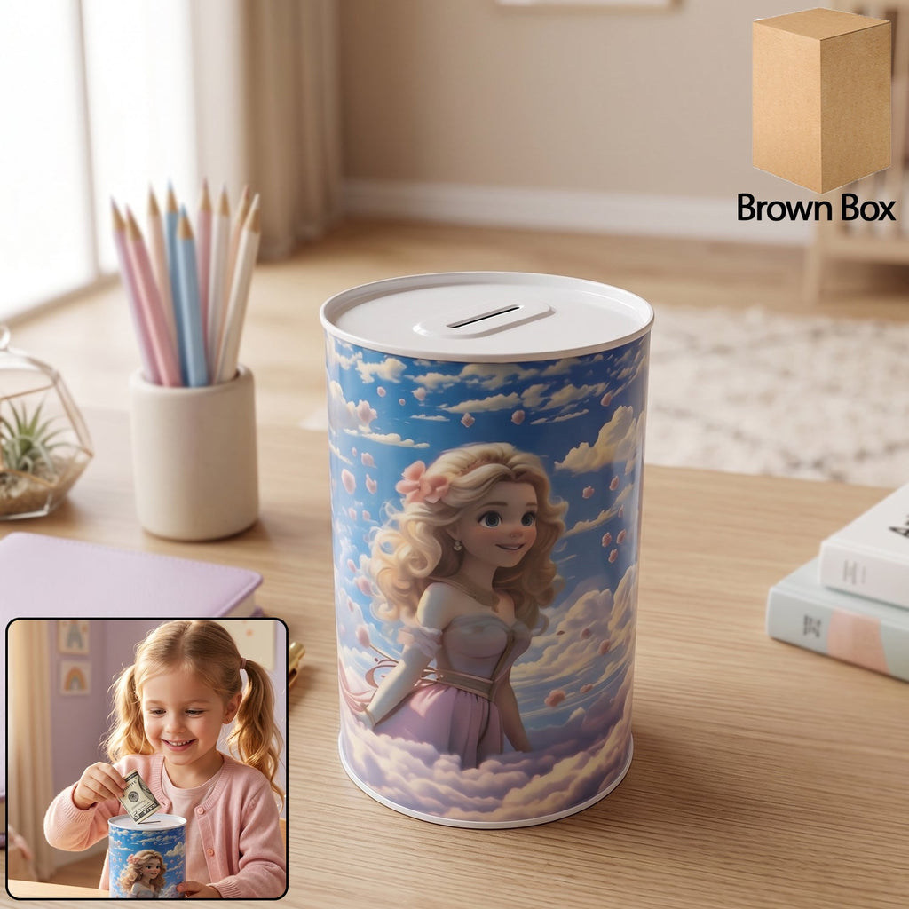 Kids Money Bank Durable Princess Saving Box for Children - Side View
