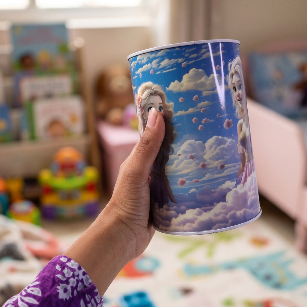 Kids Money Bank Durable Princess Saving Box for Children - Front View