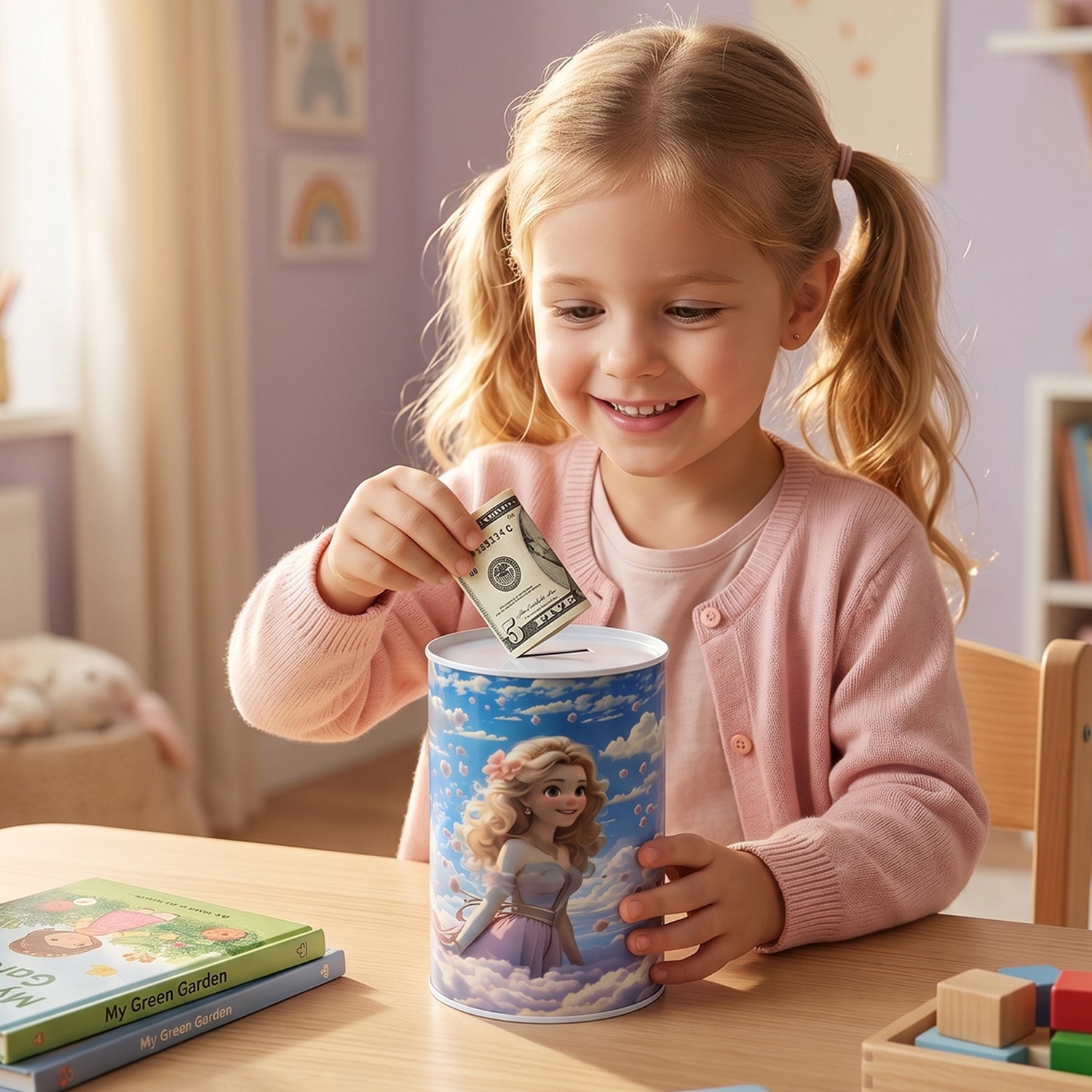 Kids Money Bank Durable Princess Saving Box for Children - Detail View 5