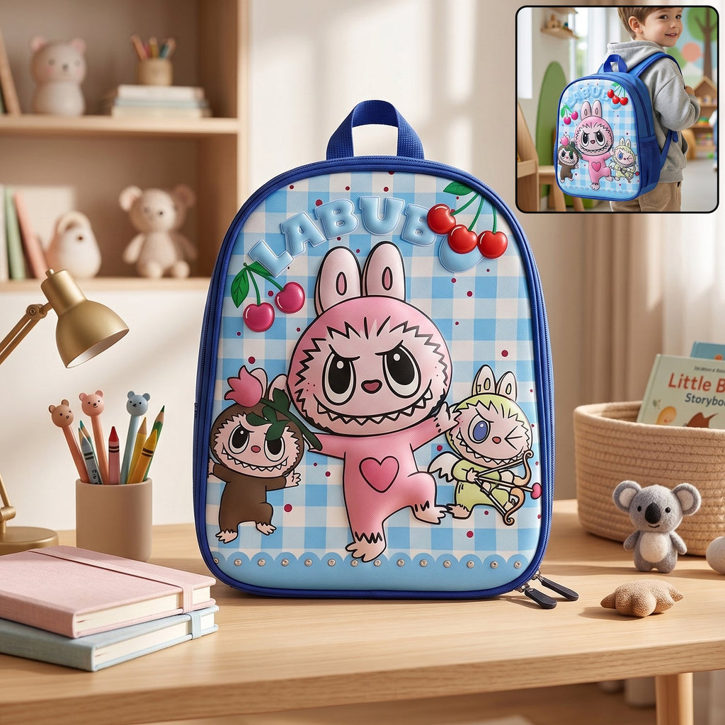 Kids Cartoon Backpack Lightweight & Spacious for Small Kids - Front View