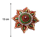 Decorative Kumkum Dani Handcrafted with Stone Work Lid - Detail View 6