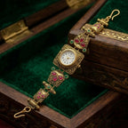 Rajwadi Antique Gold Plated Designer Bracelet Watch for Women