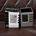 ALVENZA Digital Desk Clock – Multifunction with Pen Holder & Temp Display