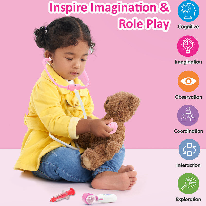 ALVENZA LED Doctor Play Kit – Light-Up Medical Tools & Stethoscope