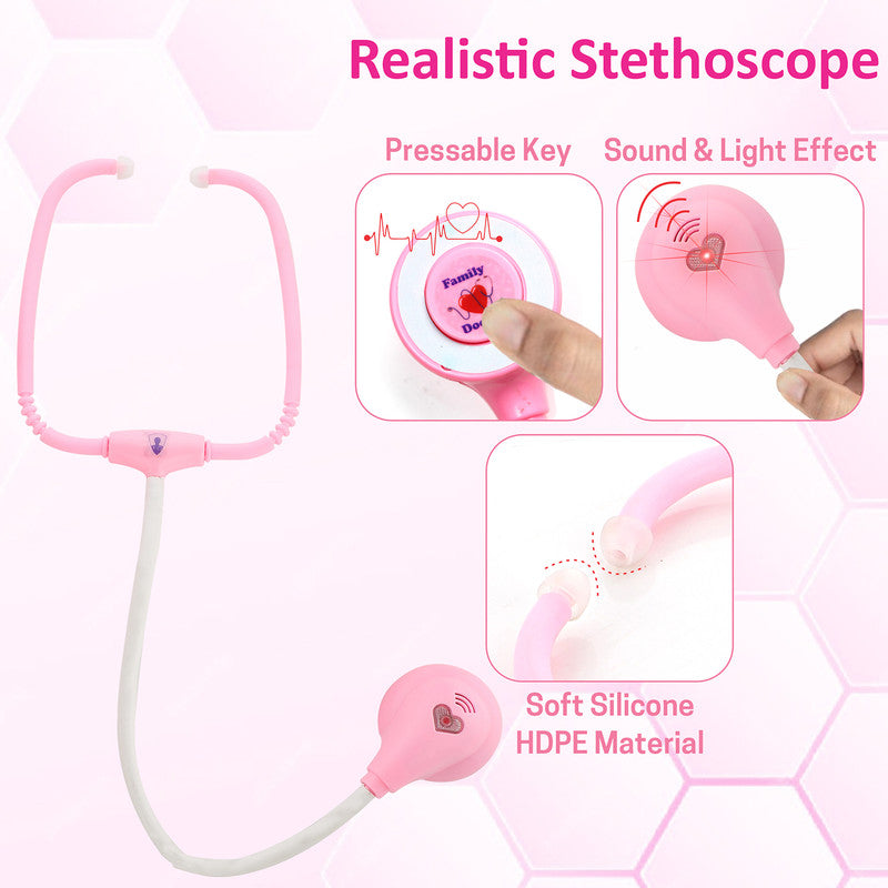 ALVENZA LED Doctor Play Kit – Light-Up Medical Tools & Stethoscope