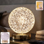 Round Crystal LED Table Lamp Dimmable Touch & USB Rechargeable
