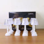 ALVENZA LED Crystal Table Lamps – Elegant Set of 12 Warm Lights