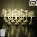 ALVENZA LED Crystal Table Lamps – Elegant Set of 12 Warm Lights
