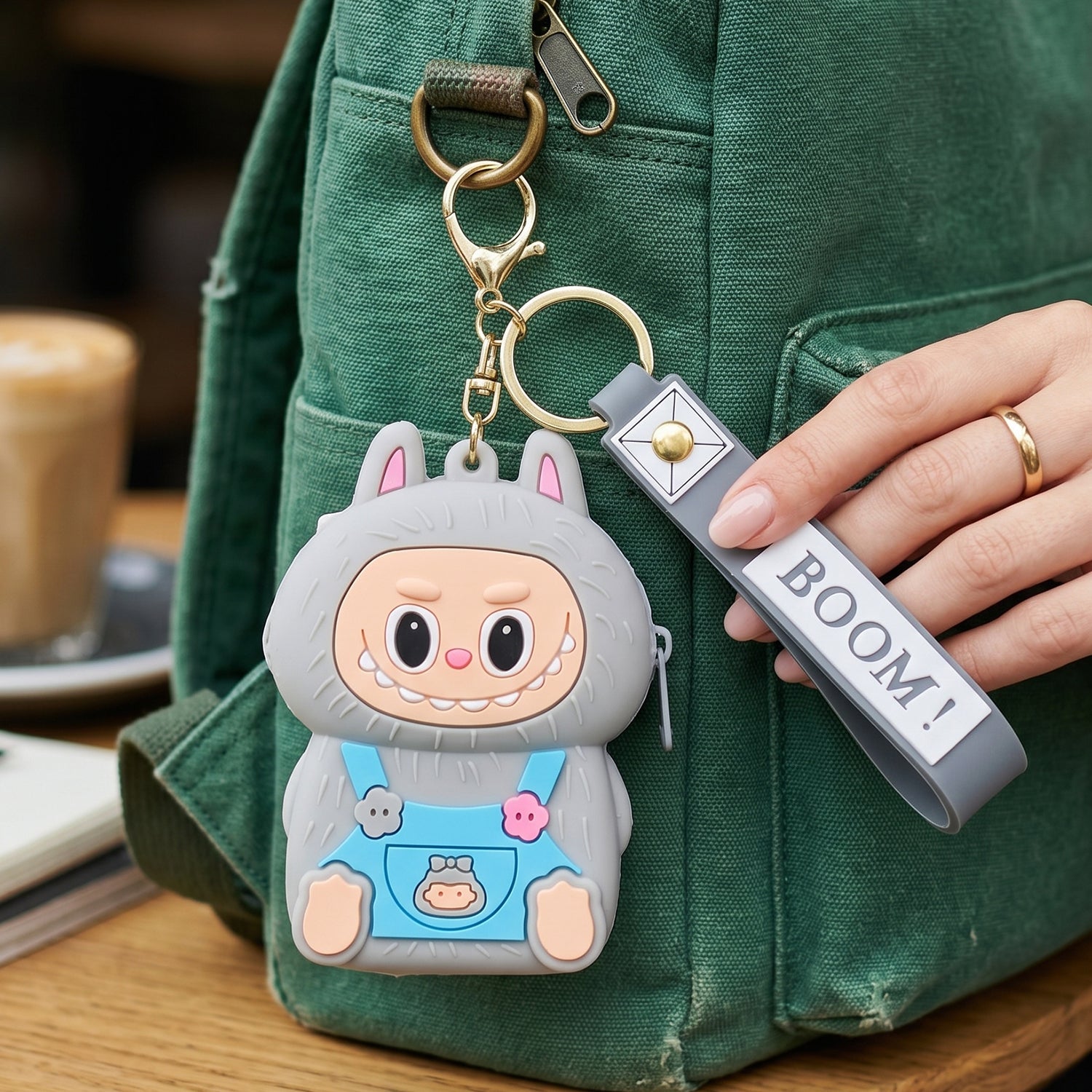 Mini Pouch Keychain Compact Silicone Storage for Essentials - Detail View 5