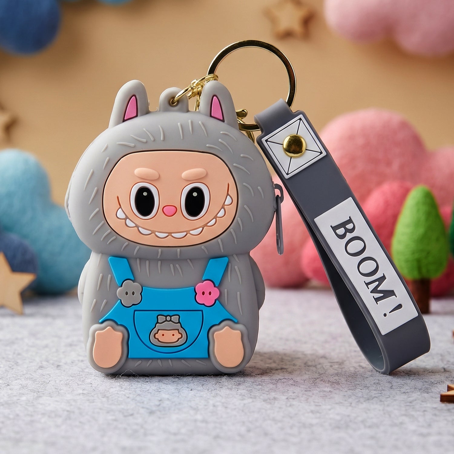 Mini Pouch Keychain Compact Silicone Storage for Essentials