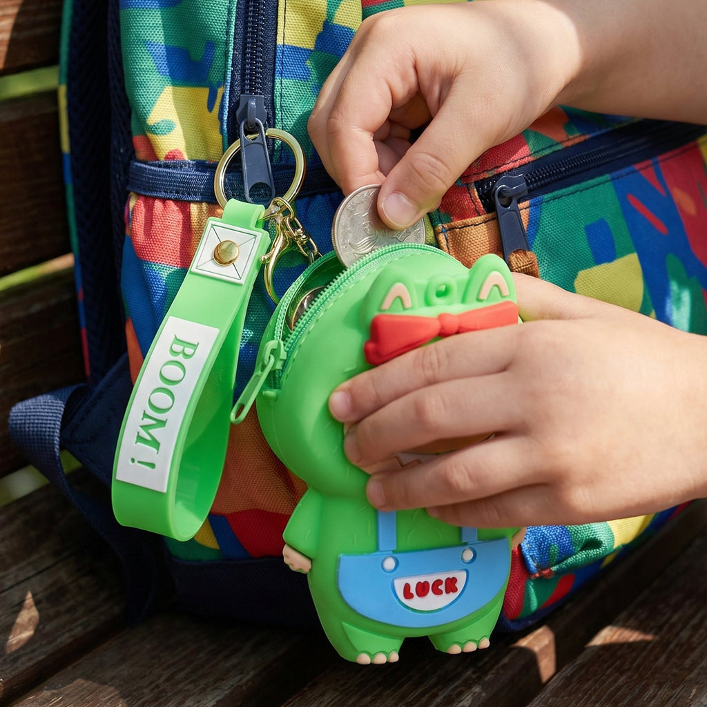 Mini Pouch Keychain Compact Silicone Storage for Essentials - Detail View 7