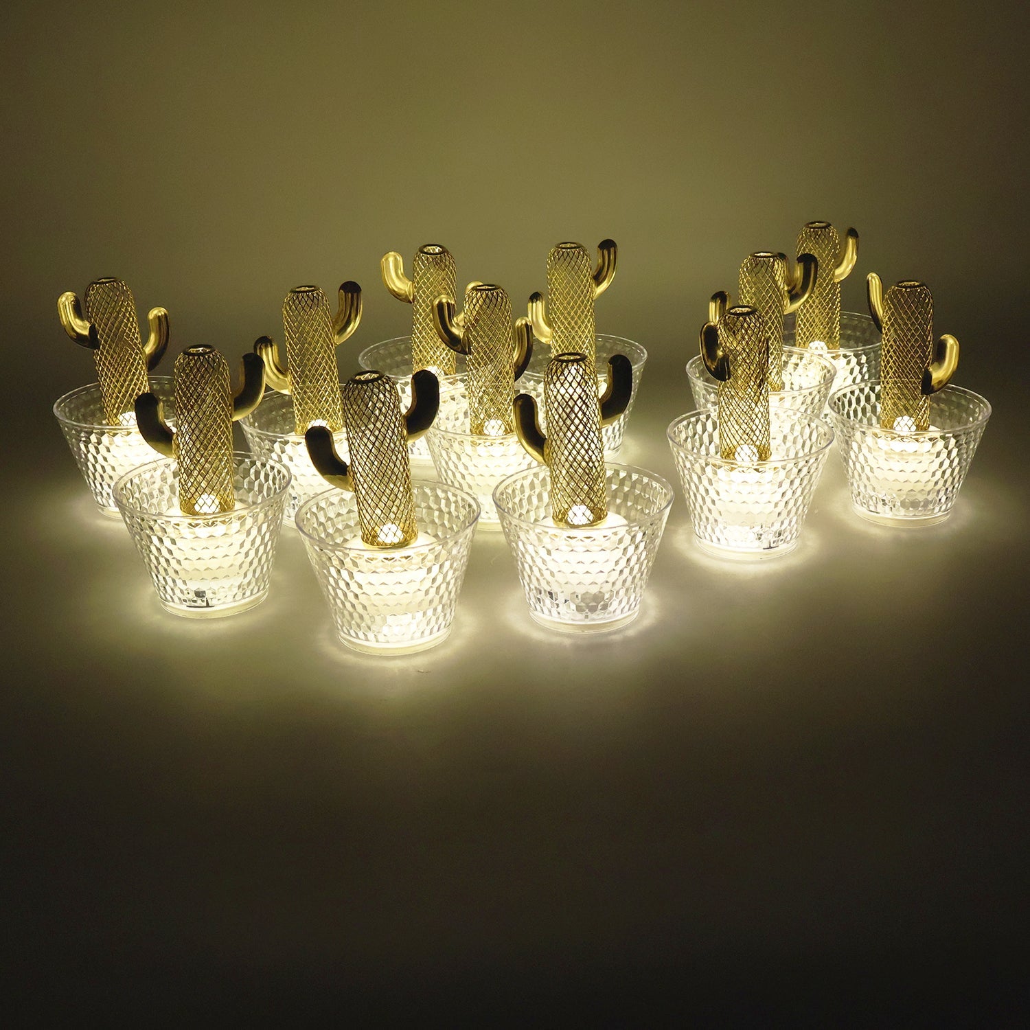 ALVENZA Cactus LED Tealight Candles – Unique Flameless Decorative Set