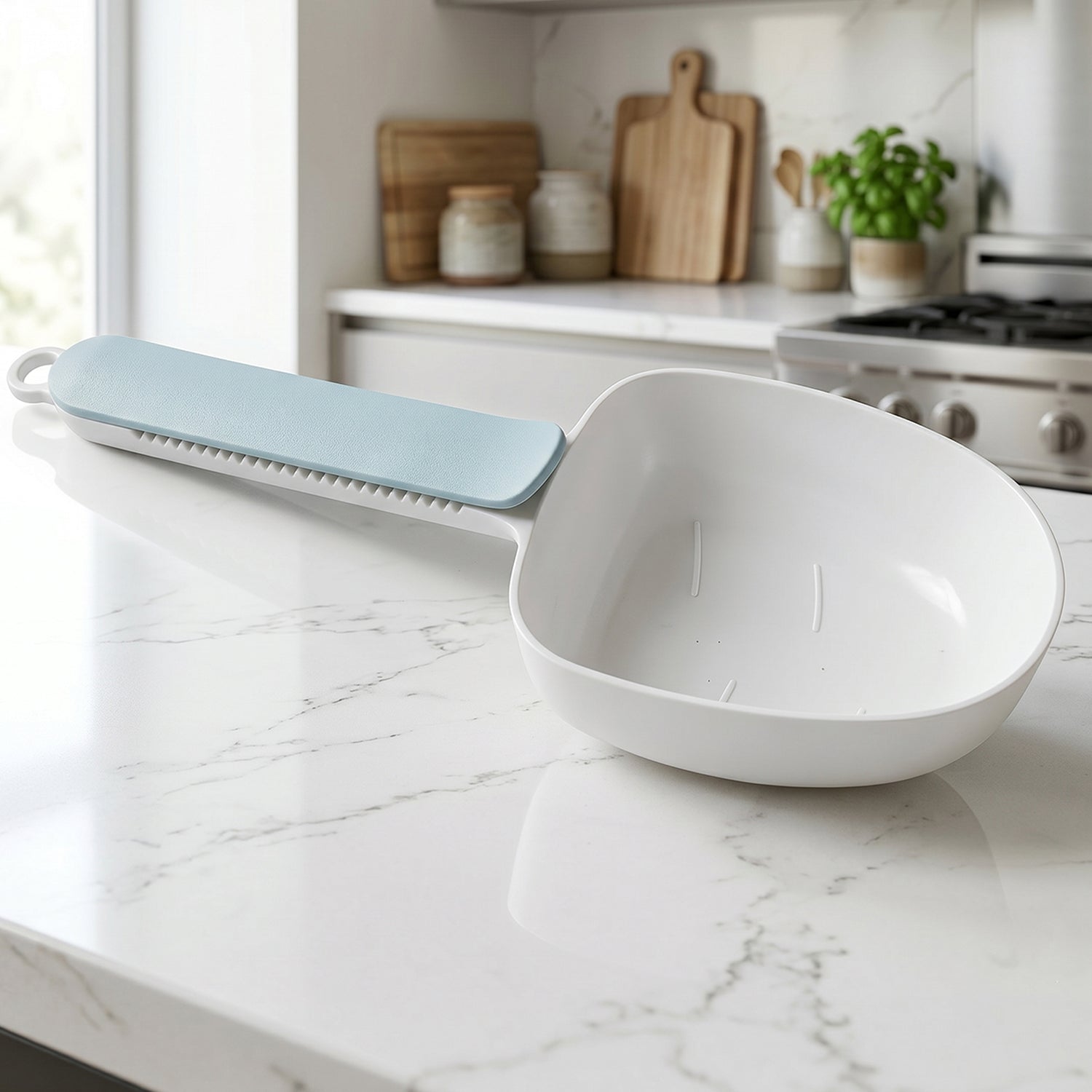Plastic Measuring Spoon Multi-Purpose Flour & Rice Scoop | Styleva - Back View
