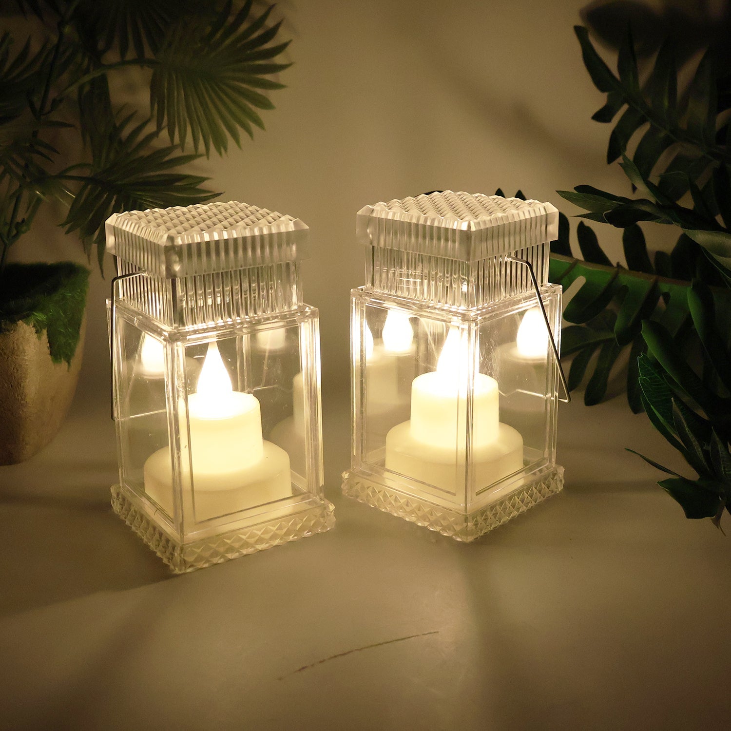 ALVENZA LED Flameless Lantern Candles – Safe Warm Glow Set of 4