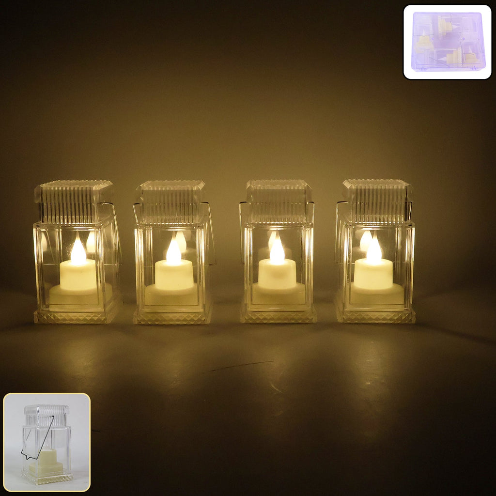ALVENZA LED Flameless Lantern Candles – Safe Warm Glow Set of 4