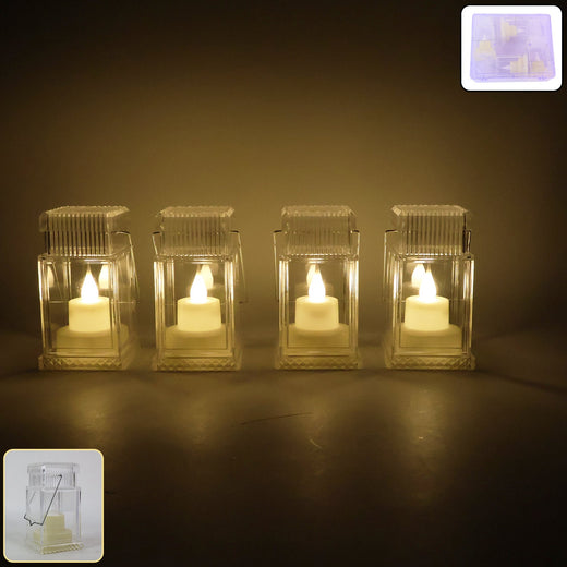 ALVENZA LED Flameless Lantern Candles – Safe Warm Glow Set of 4