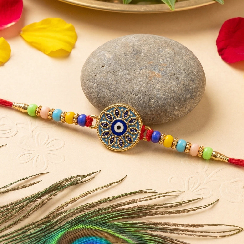 ALVENZA Evil Eye Mandala Rakhi – Symbol of Love and Protection