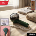 Electric USB Lint Remover Cordless Fabric & Clothes Fuzz Shaver - Side View