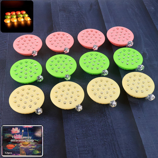 ALVENZA Lotus Canopy LED Decorative Lamps – Set of 12 Multicolor Flameless Lights