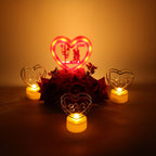 ALVENZA Romantic Heart Love Decorative Gift Set – Elegant Rose & Candle Decor