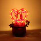 ALVENZA Romantic Heart Love Decorative Gift Set – Elegant Rose & Candle Decor