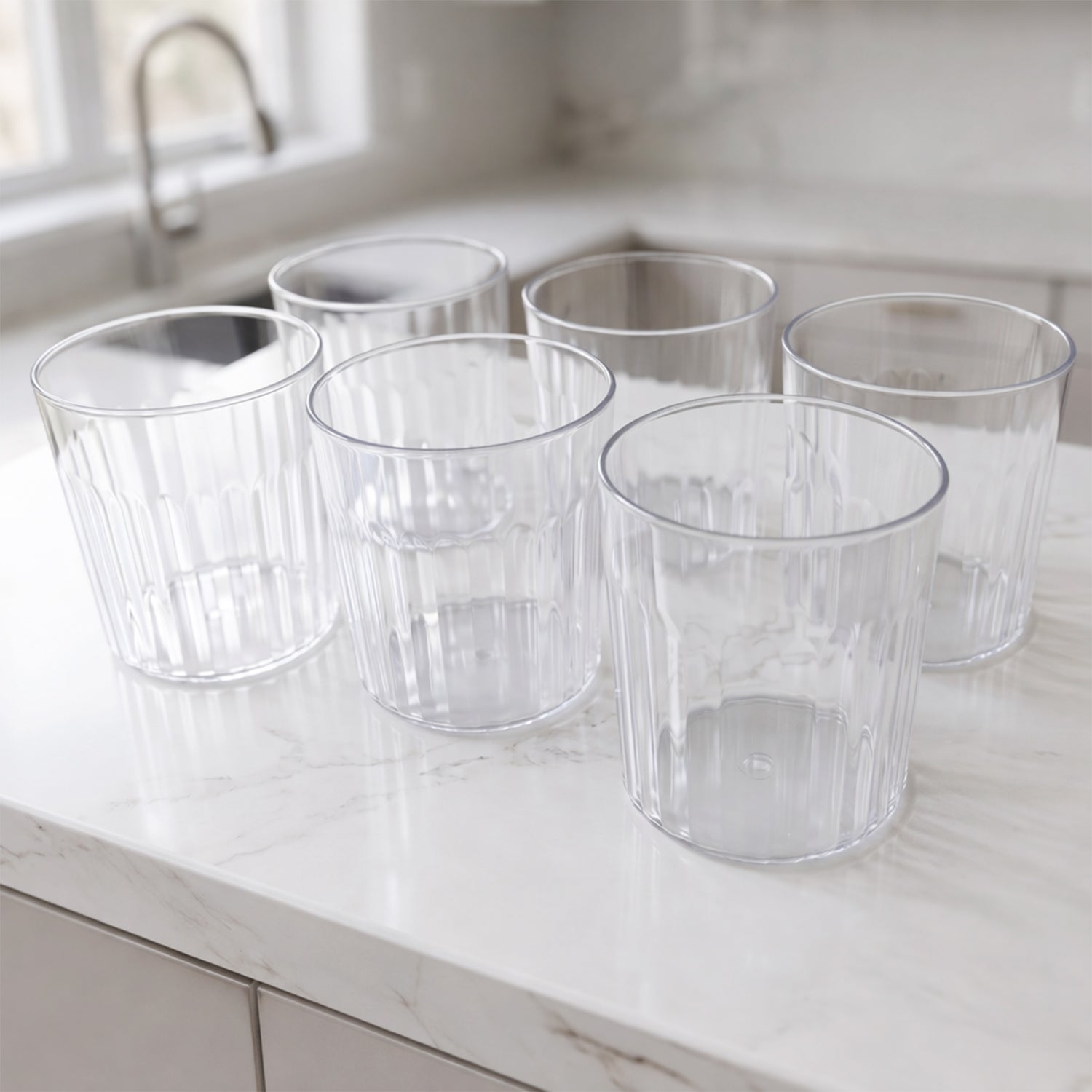 Glass Drinking Set Stylish & Durable 6-piece 300ml Glassware - Detail View 8