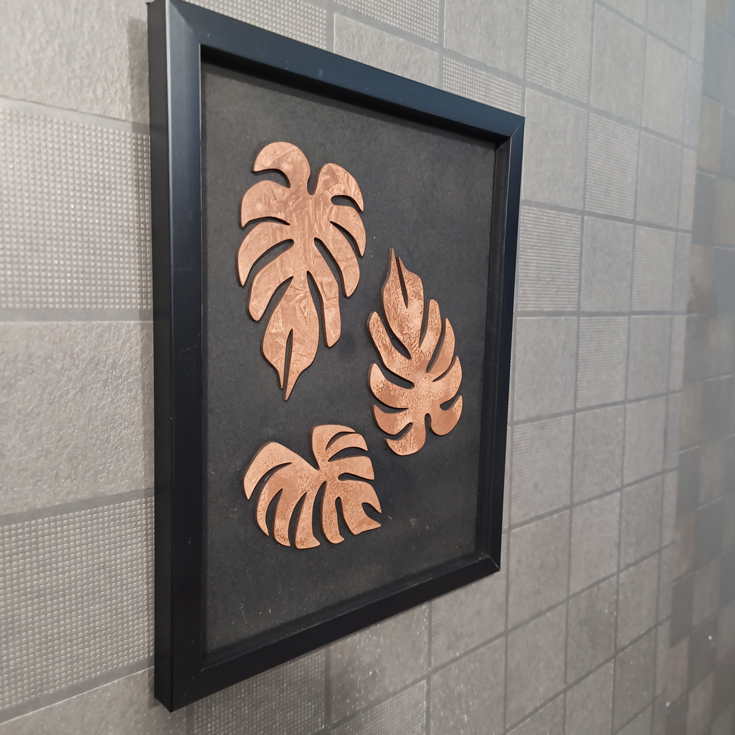 ALVENZA Luxury 3D Monstera Leaf Wall Art – Modern Tropical Decor for Homes
