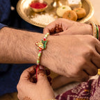 ALVENZA Ganesha Rakhi – Elegant Traditional Sister Gift for Raksha Bandhan