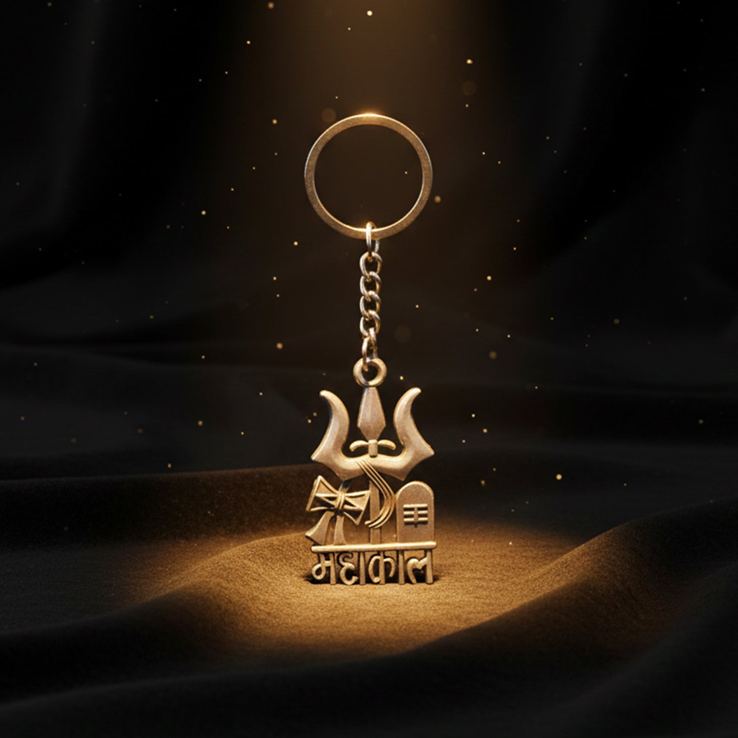 ALVENZA Mahakal Keychain – Durable Metal Devotional Accessory