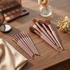 Professional Makeup Brush Set Complete 13-Piece Collection with Pouch - Detail View 7