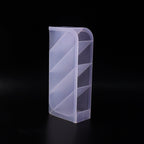 Desk Organizer 4 Compartments in Clear Plastic for Office Supplies - Detail View 8