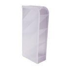 Desk Organizer 4 Compartments in Clear Plastic for Office Supplies - Detail View 5